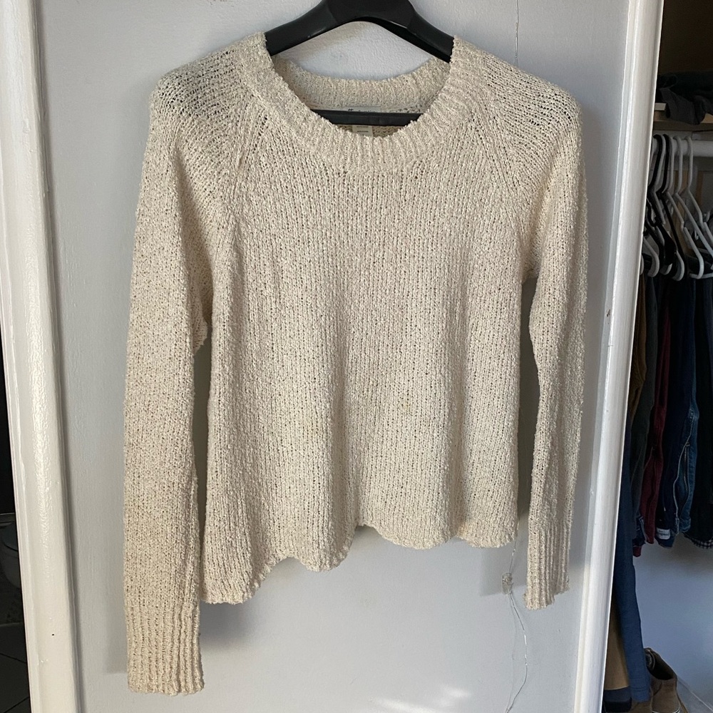 Cotton Emporium Scallop Hem Sweater